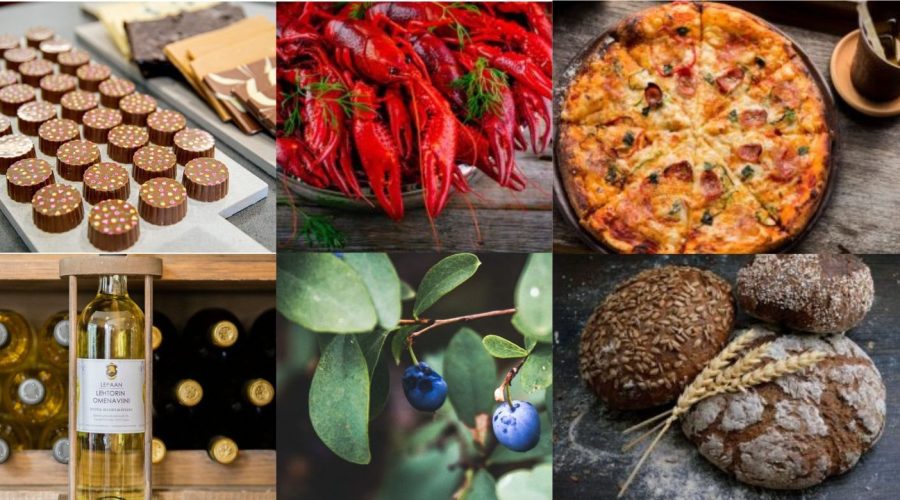 herkkujen häme, ruokamaakunta, pizza, leipää, kauraa, rapuja, suklaata, viiniä, marjoja, vihanneksia