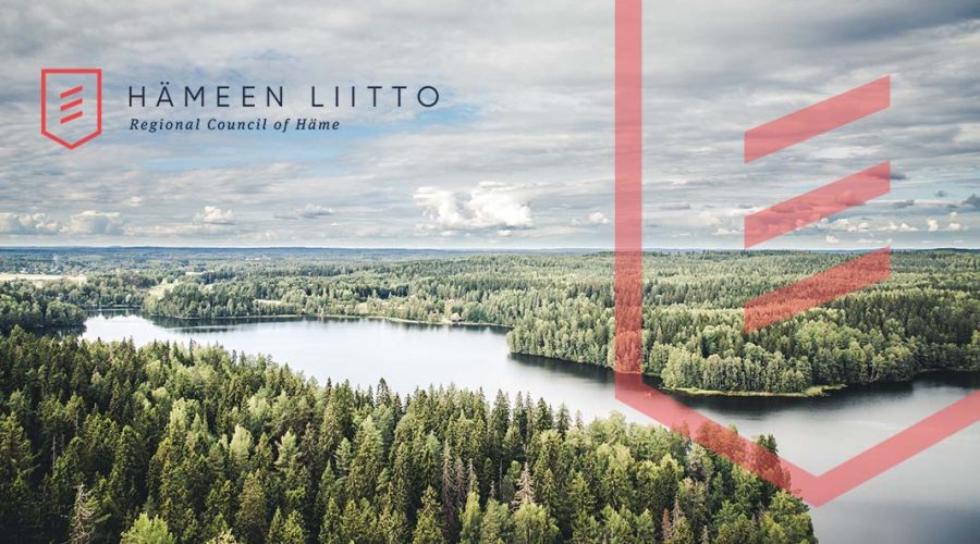 taustakuva, maisema, metsää, järvi, logo